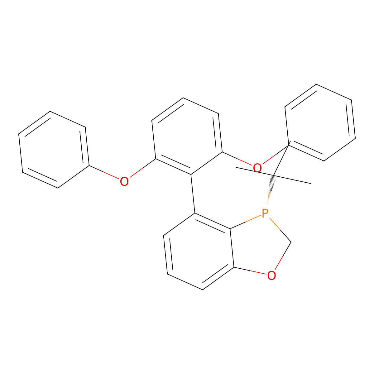 (R)-3-(tert-butyl)-4-(2,6-diphenoxyphenyl)-2,3-dihydrobenzo[d][1,3]oxaphosphole molecular structure, CAS 1441830-74-5