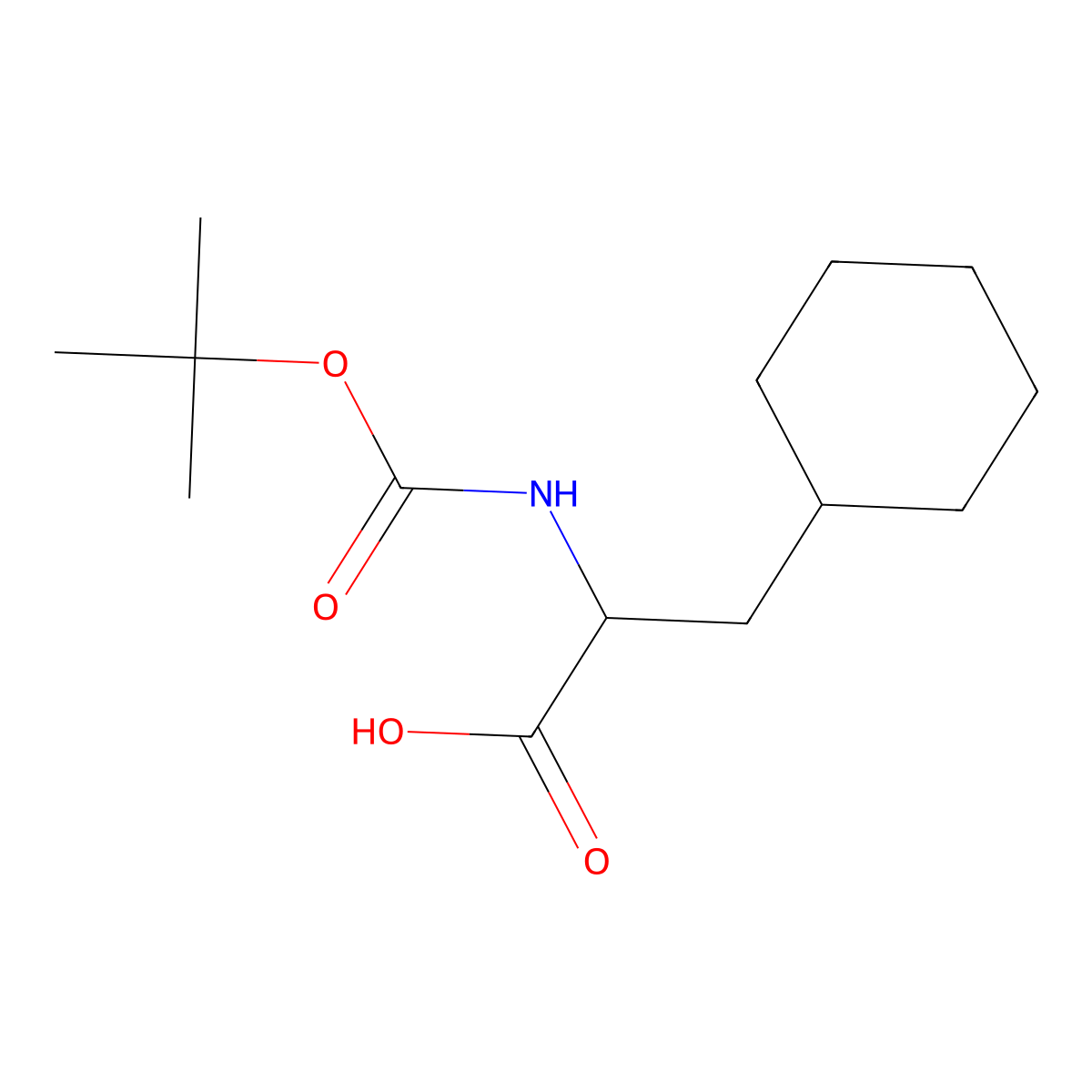 Boc-DL-Cha-OH molecular structure, CAS 144186-13-0