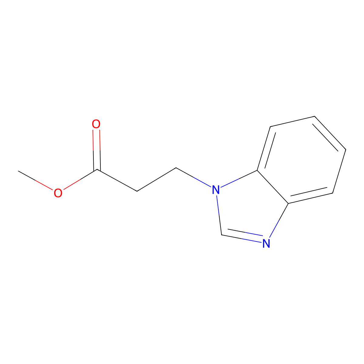 methyl 3-(1H-benzo[d]imidazol-1-yl)propanoate molecular structure, CAS 144186-69-6