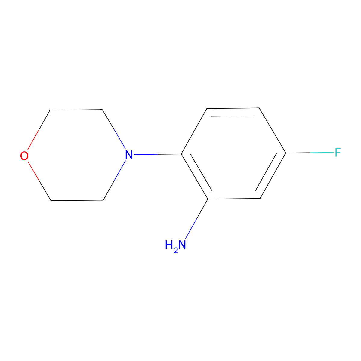 5-Fluoro-2-(morpholin-4-yl)aniline molecular structure, CAS 144187-44-0