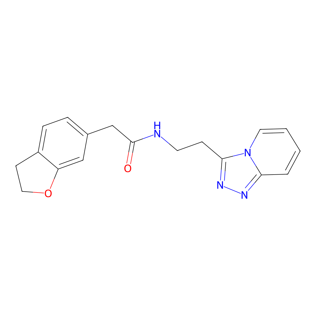 2-(2,3-dihydro-1-benzofuran-6-yl)-N-(2-[1,2,4]triazolo[4,3-a]pyridin-3-ylethyl)acetamide molecular structure, CAS 1441871-24-4