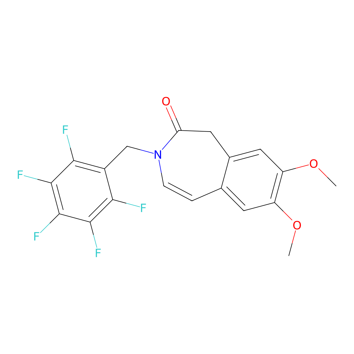 7,8-dimethoxy-3-(pentafluorobenzyl)-1,3-dihydro-2H-3-benzazepin-2-one molecular structure, CAS 1441882-86-5