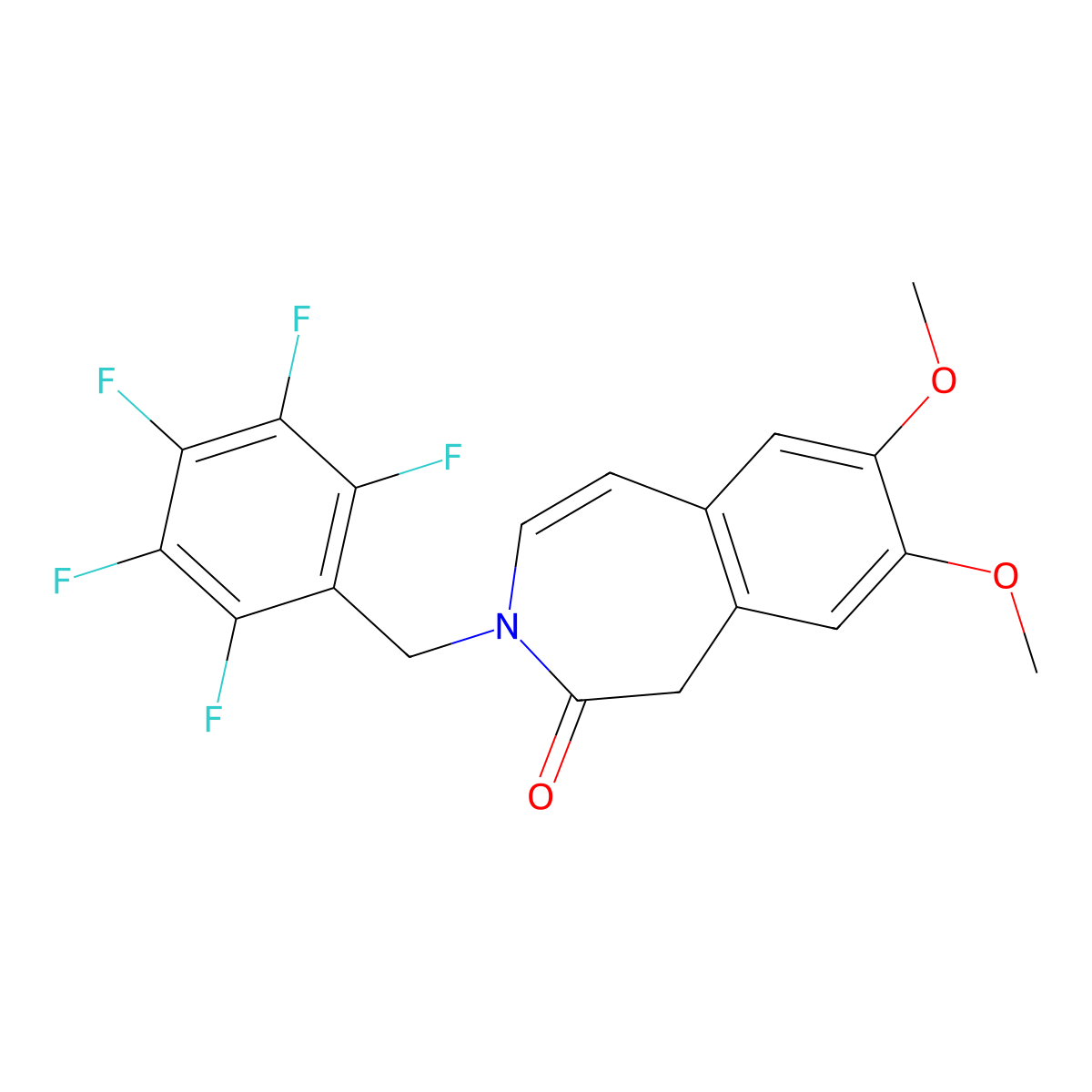 7,8-dimethoxy-3-(pentafluorobenzyl)-1,3-dihydro-2H-3-benzazepin-2-one molecular structure, CAS 1441882-86-5
