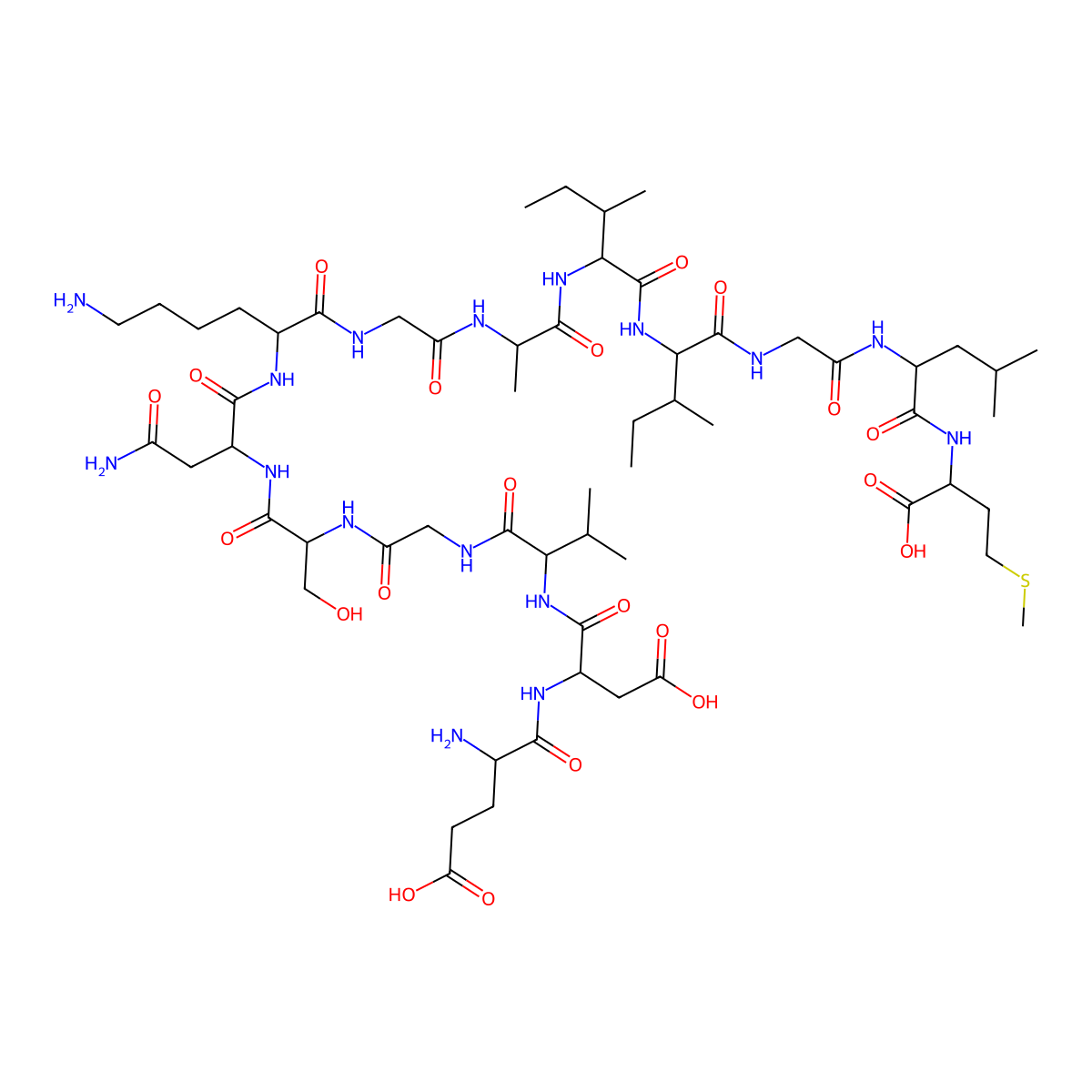 Amyloid beta-Protein (22-35) molecular structure, CAS 144189-71-9