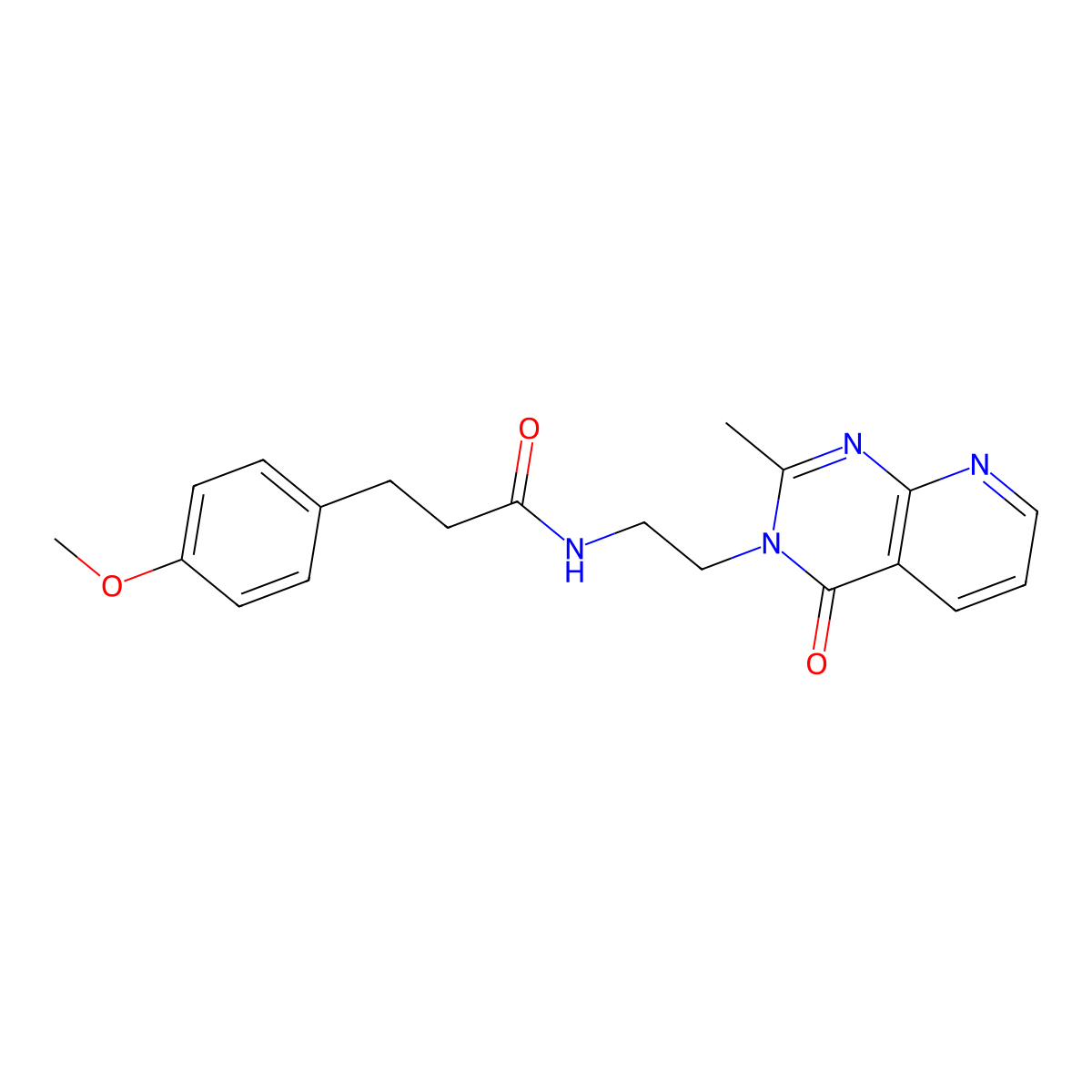 3-(4-methoxyphenyl)-N-[2-(2-methyl-4-oxopyrido[2,3-d]pyrimidin-3(4H)-yl)ethyl]propanamide molecular structure, CAS 1441894-85-4