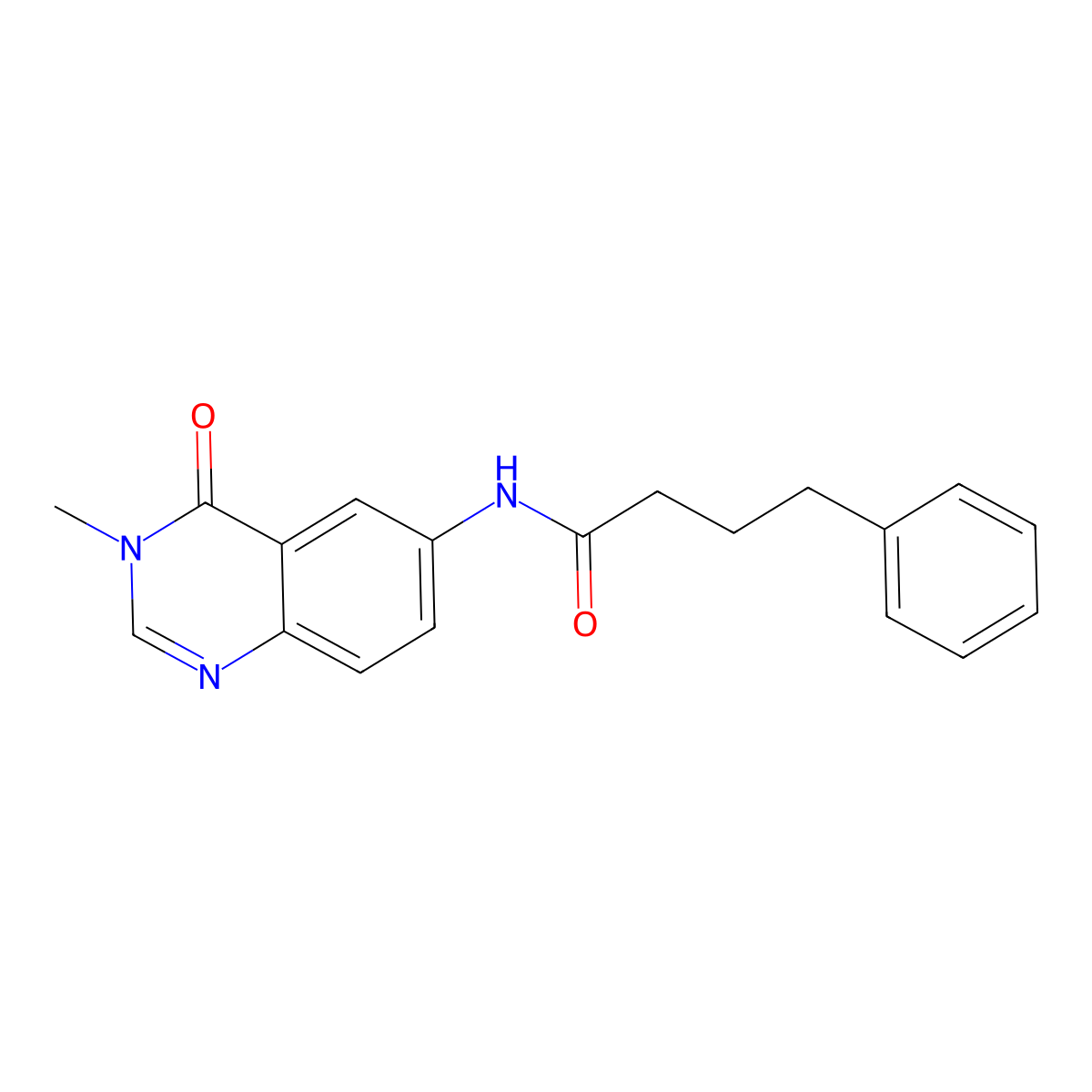 N-(3-methyl-4-oxo-3,4-dihydroquinazolin-6-yl)-4-phenylbutanamide molecular structure, CAS 1441896-04-3