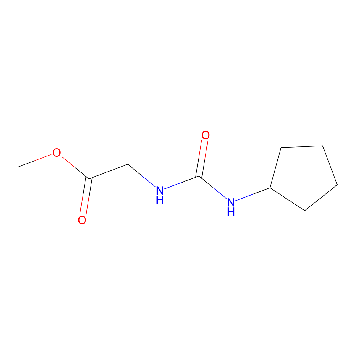 Methyl 2-(3-cyclopentylureido)acetate molecular structure, CAS 1441896-98-5