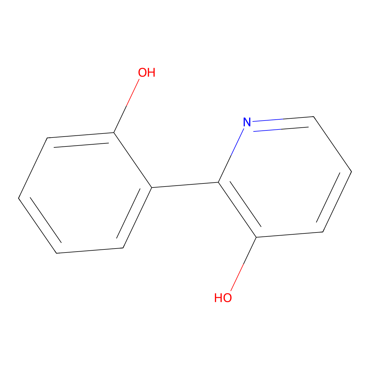 2-(2-Hydroxyphenyl)-3-hydroxypyridine molecular structure, CAS 144190-35-2