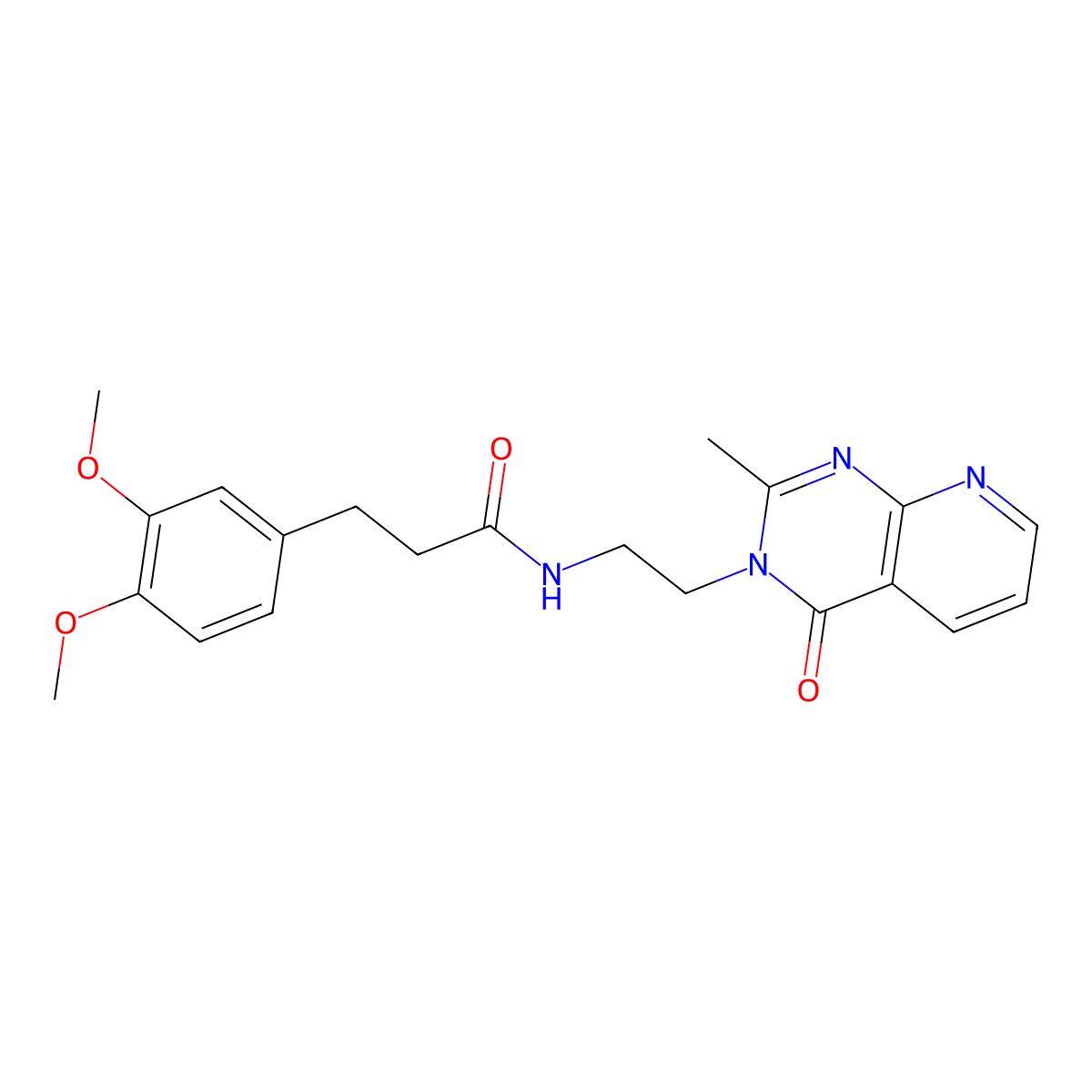 3-(3,4-dimethoxyphenyl)-N-[2-(2-methyl-4-oxopyrido[2,3-d]pyrimidin-3(4H)-yl)ethyl]propanamide molecular structure, CAS 1441901-83-2