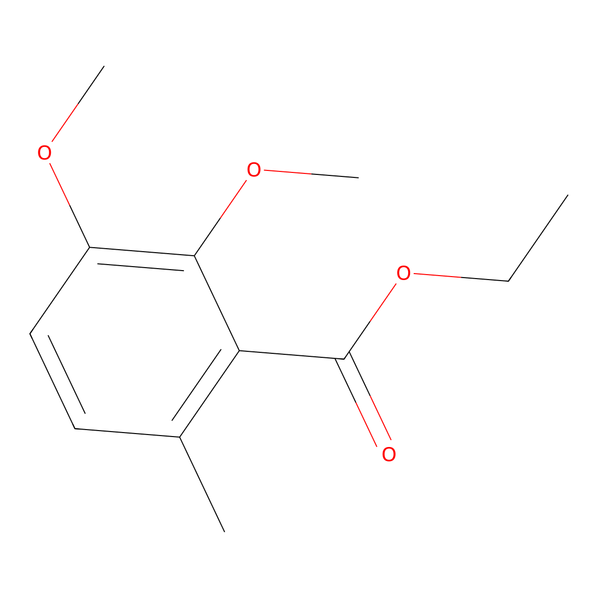 Ethyl 2,3-dimethoxy-6-methylbenzoate molecular structure, CAS 144192-17-6