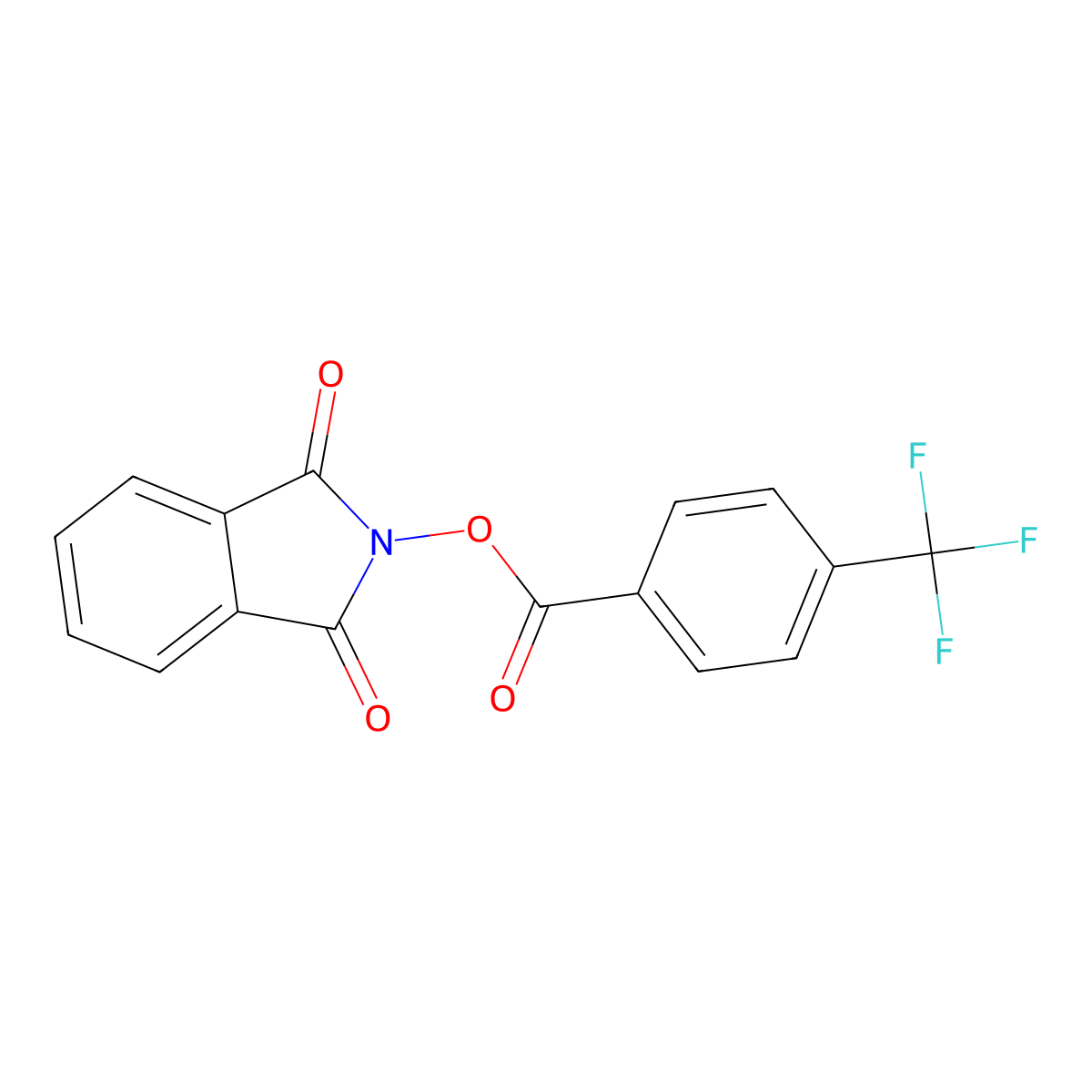 1,3-Dioxoisoindolin-2-yl 4-(trifluoromethyl)benzoate molecular structure, CAS 1441984-36-6