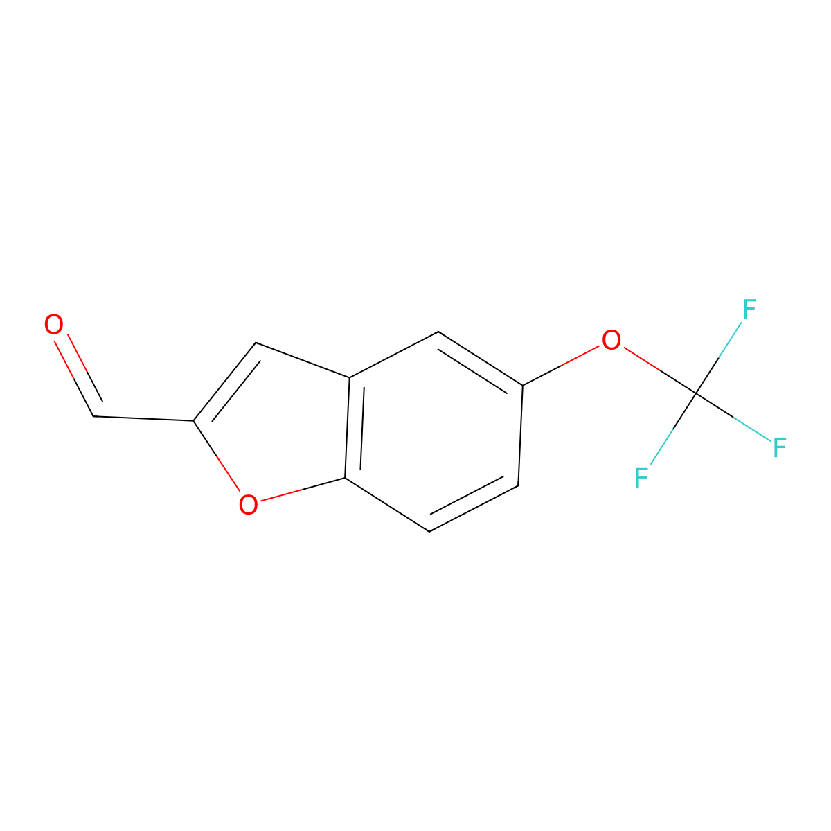 5-(Trifluoromethoxy)-1-benzofuran-2-carbaldehyde molecular structure, CAS 1441997-91-6