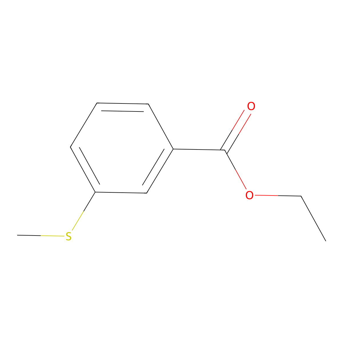 Ethyl 3-methylsulfanylbenzoate molecular structure, CAS 1442-02-0