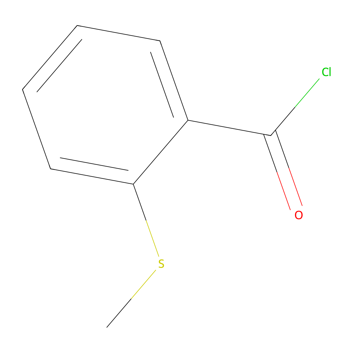 2-(Methylsulfanyl)benzoyl chloride molecular structure, CAS 1442-03-1