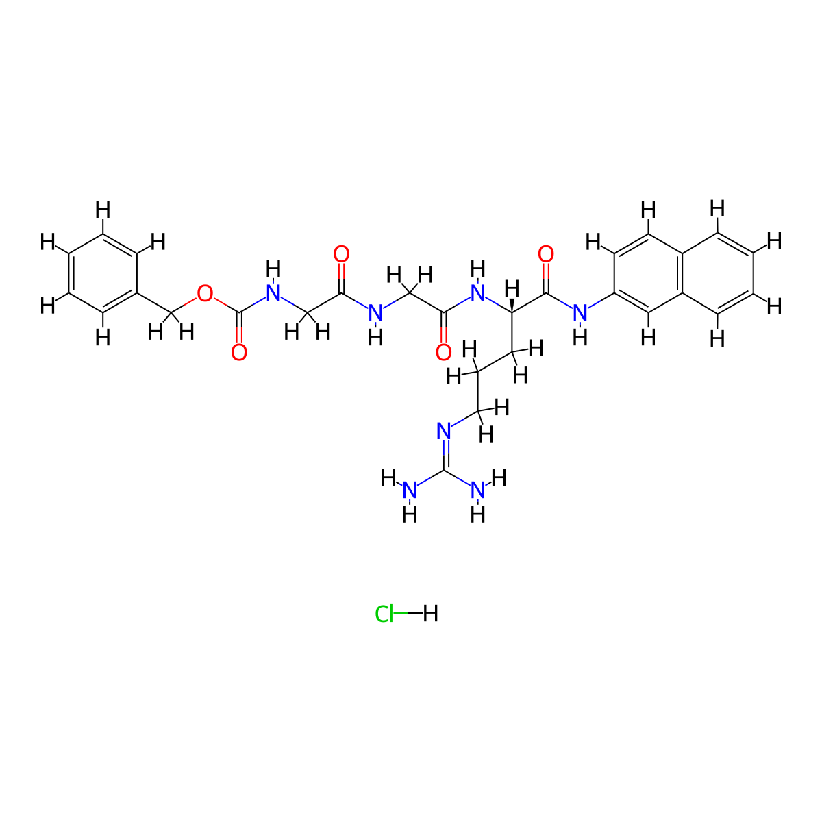 Z-Gly-Gly-Arg-BNA Hydrochloride molecular structure, CAS 1442-79-1