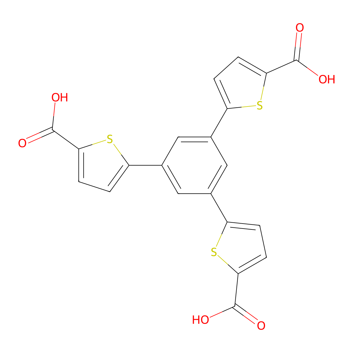 5,5',5''-(Benzene-1,3,5-triyl)tris(thiophene-2-carboxylic acid) molecular structure, CAS 1442006-75-8
