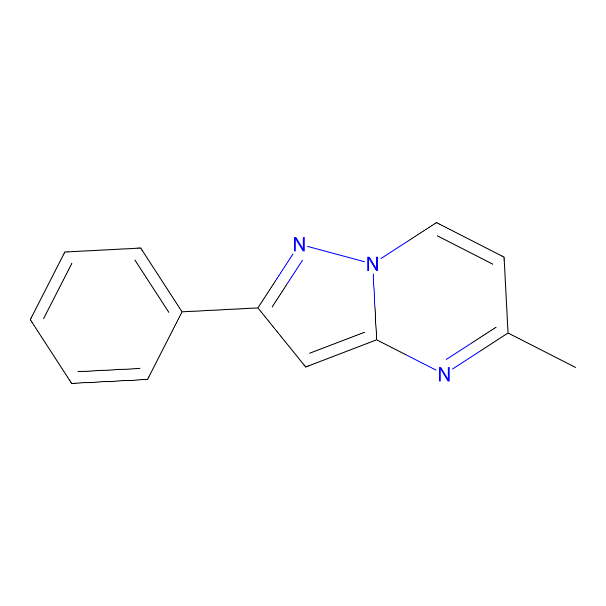 5-Methyl-2-phenylpyrazolo[1,5-a]pyrimidine molecular structure, CAS 144205-23-2