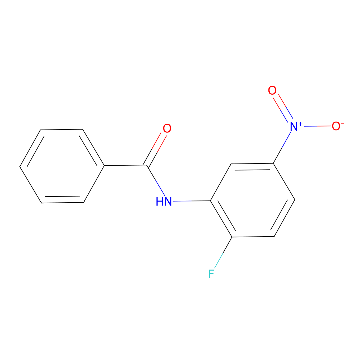 N-(2-fluoro-5-nitrophenyl)benzamide molecular structure, CAS 144205-37-8