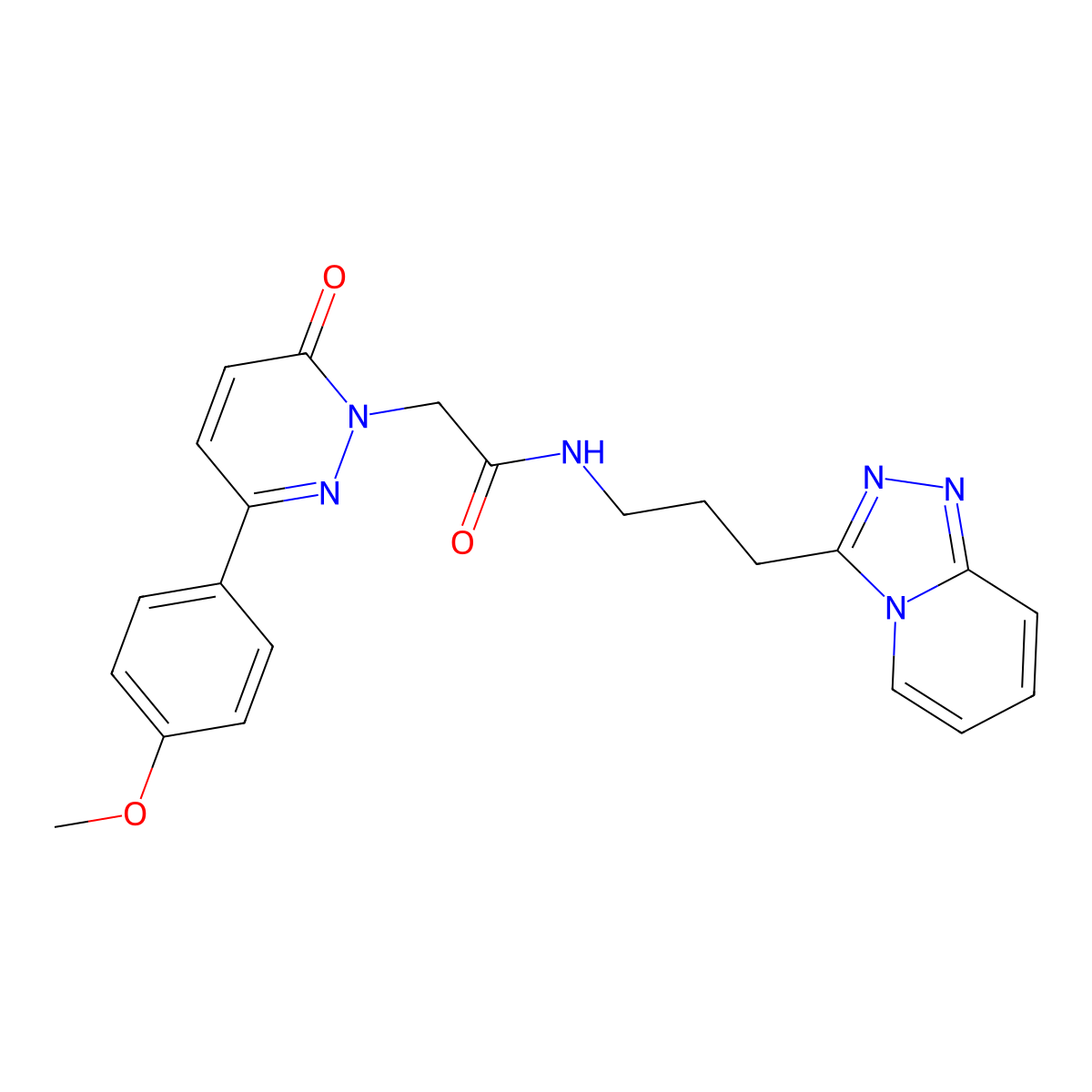 2-[3-(4-methoxyphenyl)-6-oxo-1(6H)-pyridazinyl]-N-(3-[1,2,4]triazolo[4,3-a]pyridin-3-ylpropyl)acetamide molecular structure, CAS 1442076-40-5