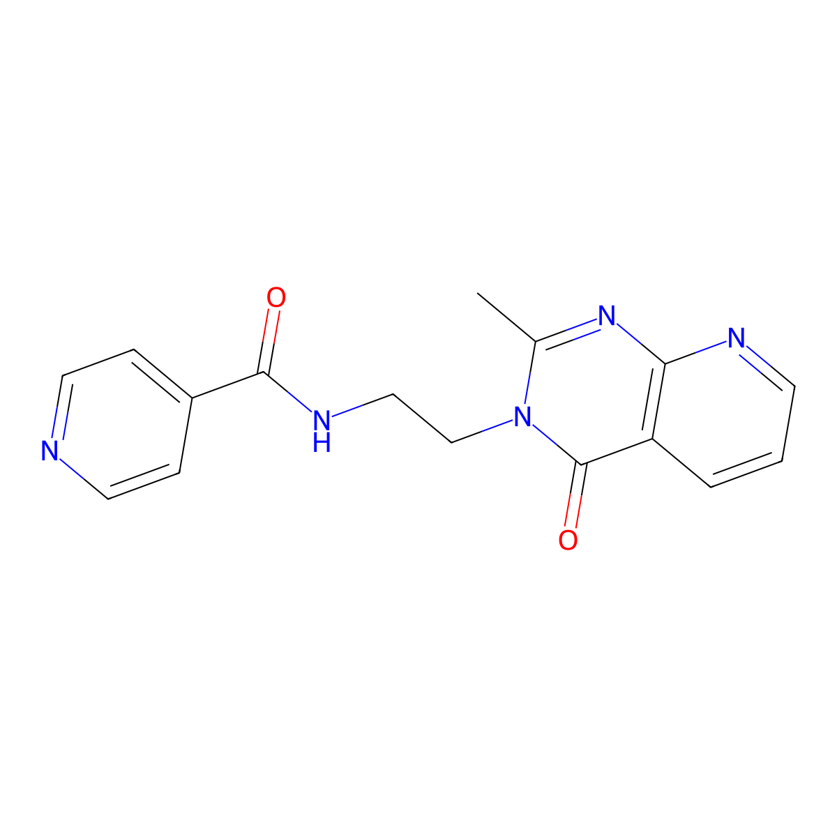 N-[2-(2-methyl-4-oxopyrido[2,3-d]pyrimidin-3(4H)-yl)ethyl]pyridine-4-carboxamide molecular structure, CAS 1442076-49-4