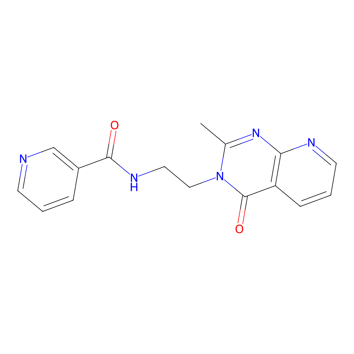 N-[2-(2-methyl-4-oxopyrido[2,3-d]pyrimidin-3(4H)-yl)ethyl]pyridine-3-carboxamide molecular structure, CAS 1442076-59-6