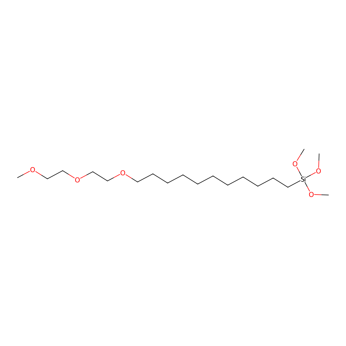 3,3-Dimethoxy-2,15,18,21-tetraoxa-3-siladocosane molecular structure, CAS 1442077-04-4