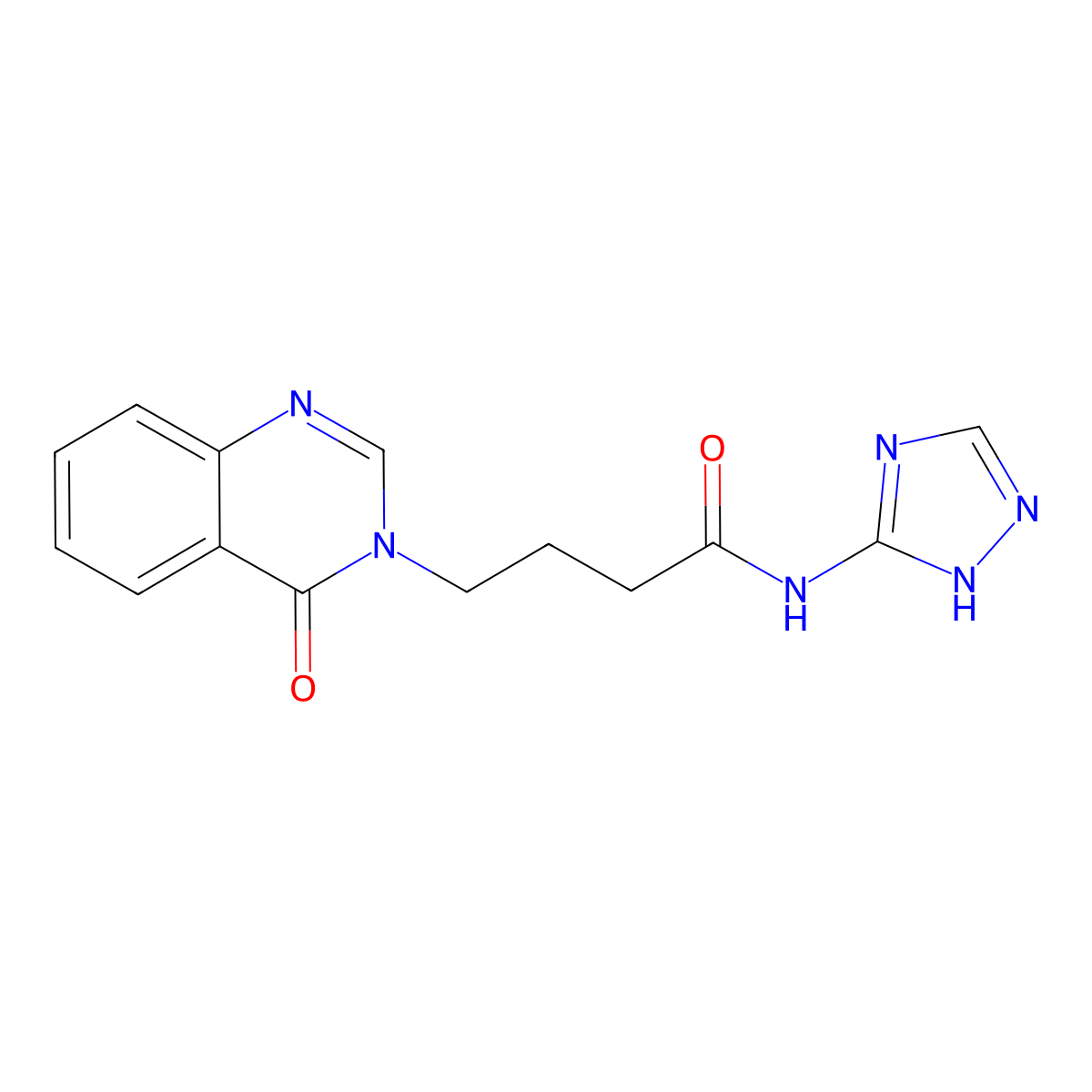 4-(4-oxoquinazolin-3(4H)-yl)-N-(4H-1,2,4-triazol-3-yl)butanamide molecular structure, CAS 1442077-41-9