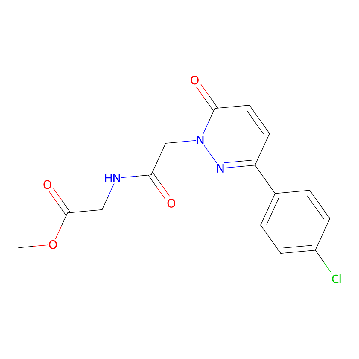 methyl N-{[3-(4-chlorophenyl)-6-oxopyridazin-1(6H)-yl]acetyl}glycinate molecular structure, CAS 1442078-70-7