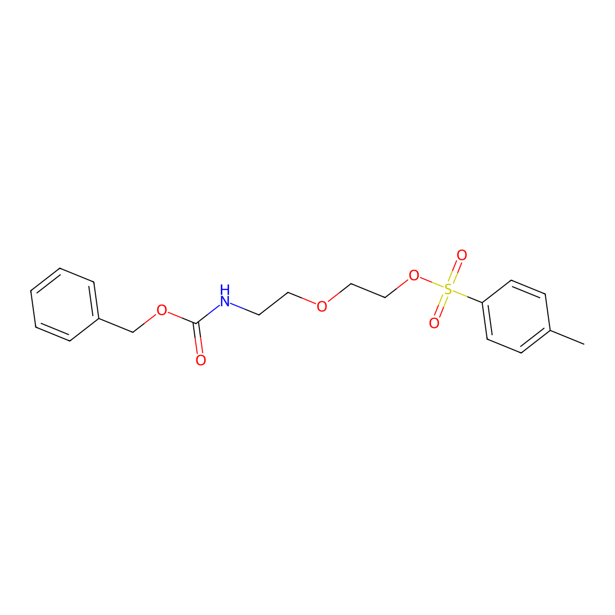 2-(2-(((Benzyloxy)carbonyl)amino)ethoxy)ethyl 4-methylbenzenesulfonate molecular structure, CAS 144208-62-8