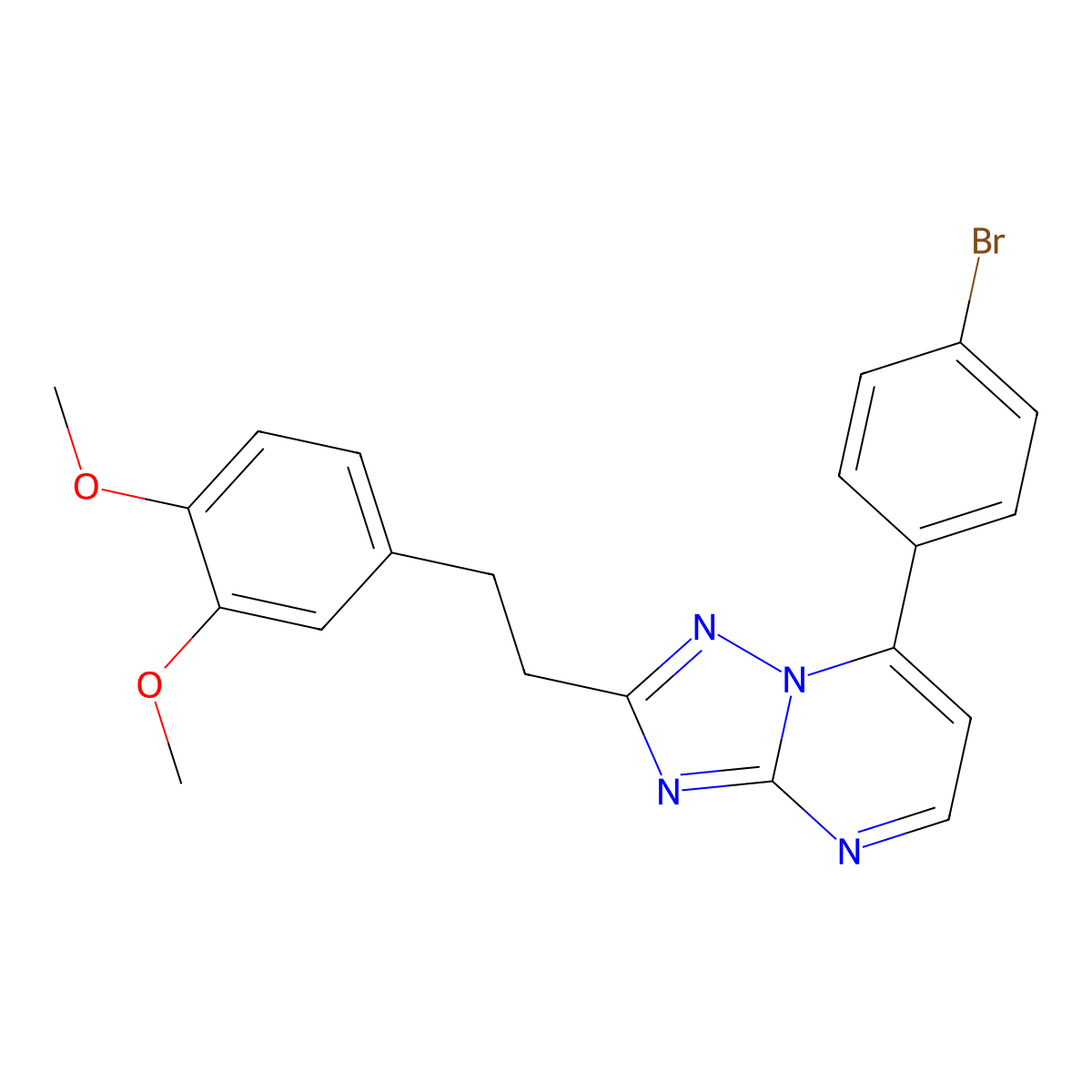 7-(4-Bromophenyl)-2-[2-(3,4-dimethoxyphenyl)ethyl][1,2,4]triazolo[1,5-a]pyrimidine molecular structure, CAS 1442080-02-5