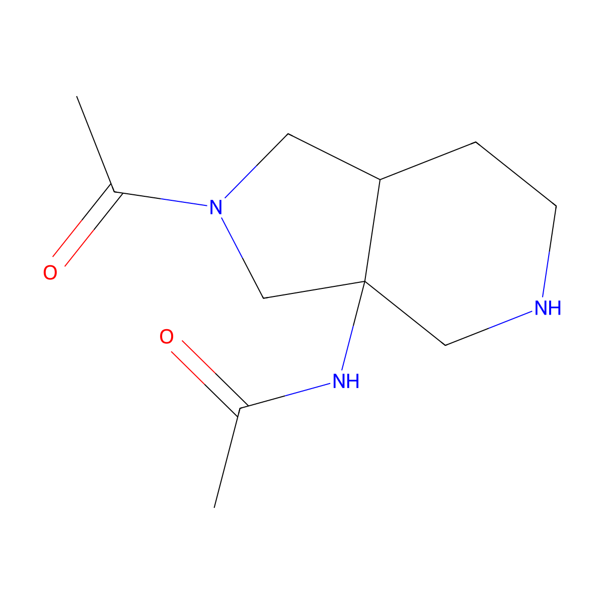 N-((3AR,7aR)-2-acetyloctahydro-3aH-pyrrolo[3,4-c]pyridin-3a-yl)acetamide molecular structure, CAS 1442080-85-4