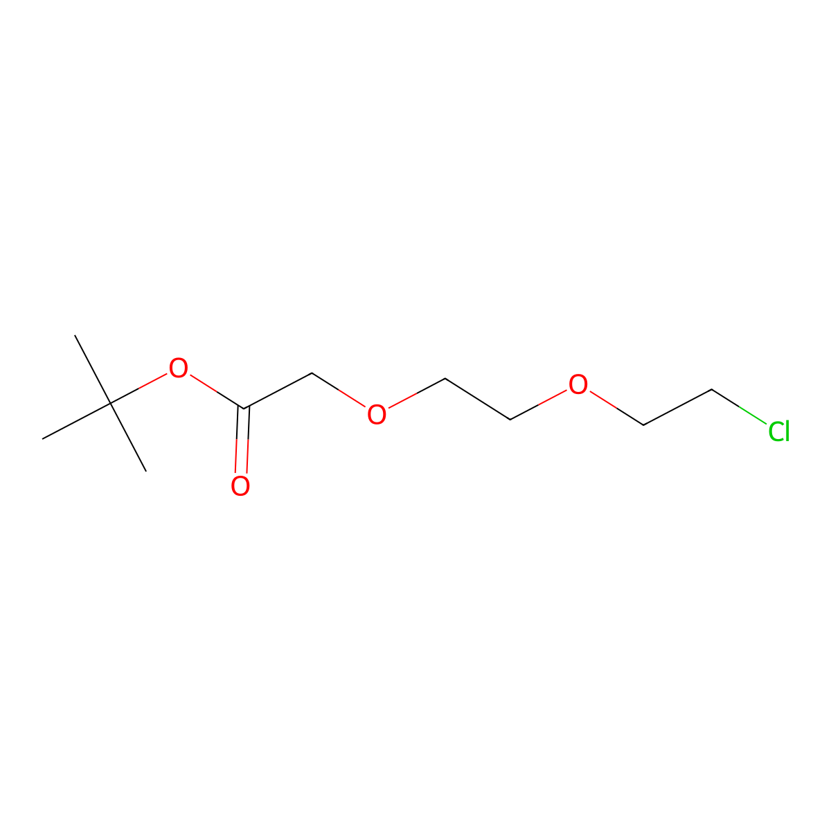 Chloro-PEG2-Boc molecular structure, CAS 1442085-43-9