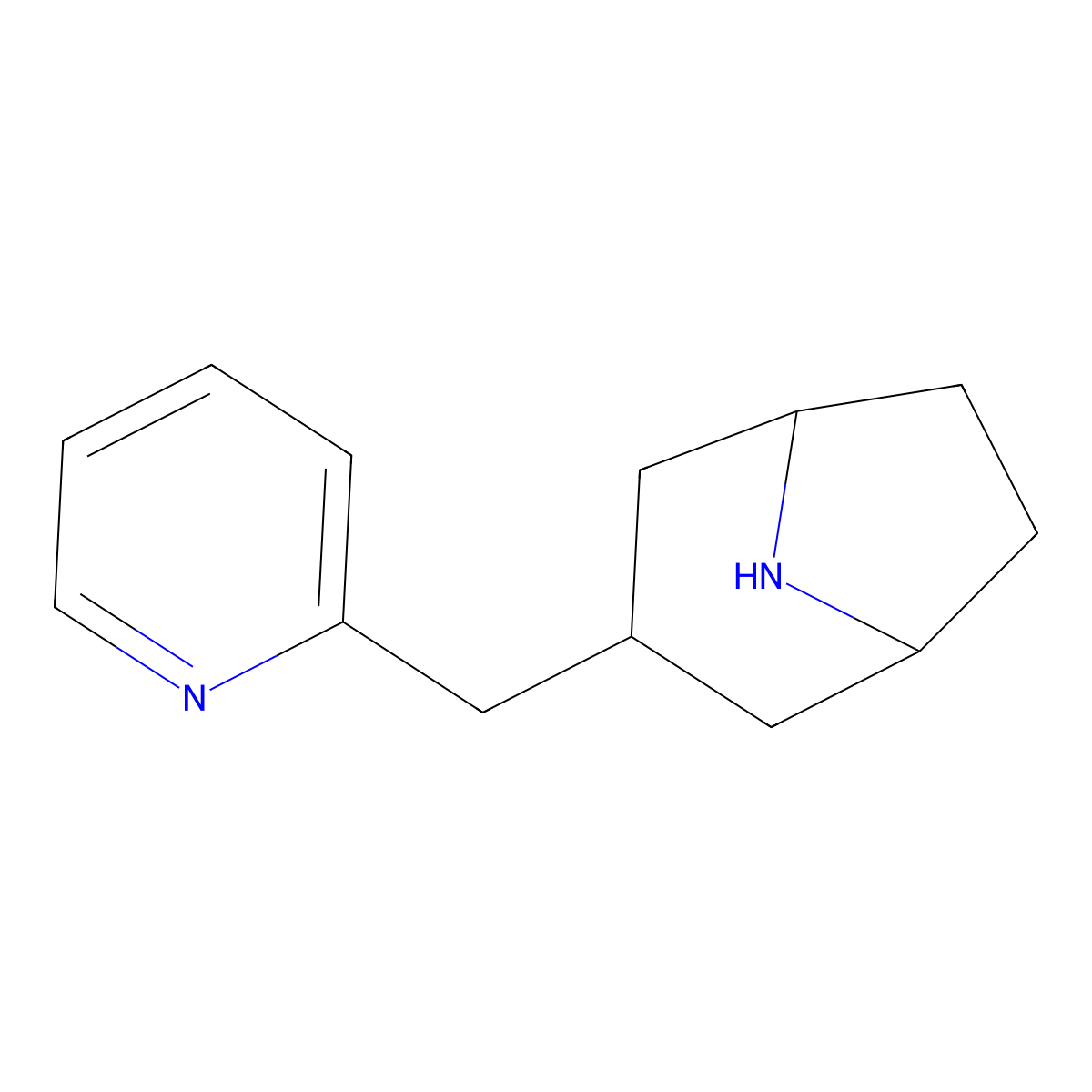 3-(Pyridin-2-ylmethyl)-8-azabicyclo[3.2.1]octane molecular structure, CAS 1442100-39-1