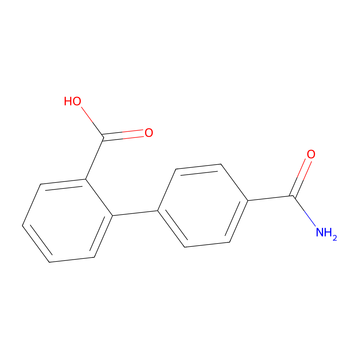 2-(4-Carbamoylphenyl)benzoic acid molecular structure, CAS 1442106-87-7