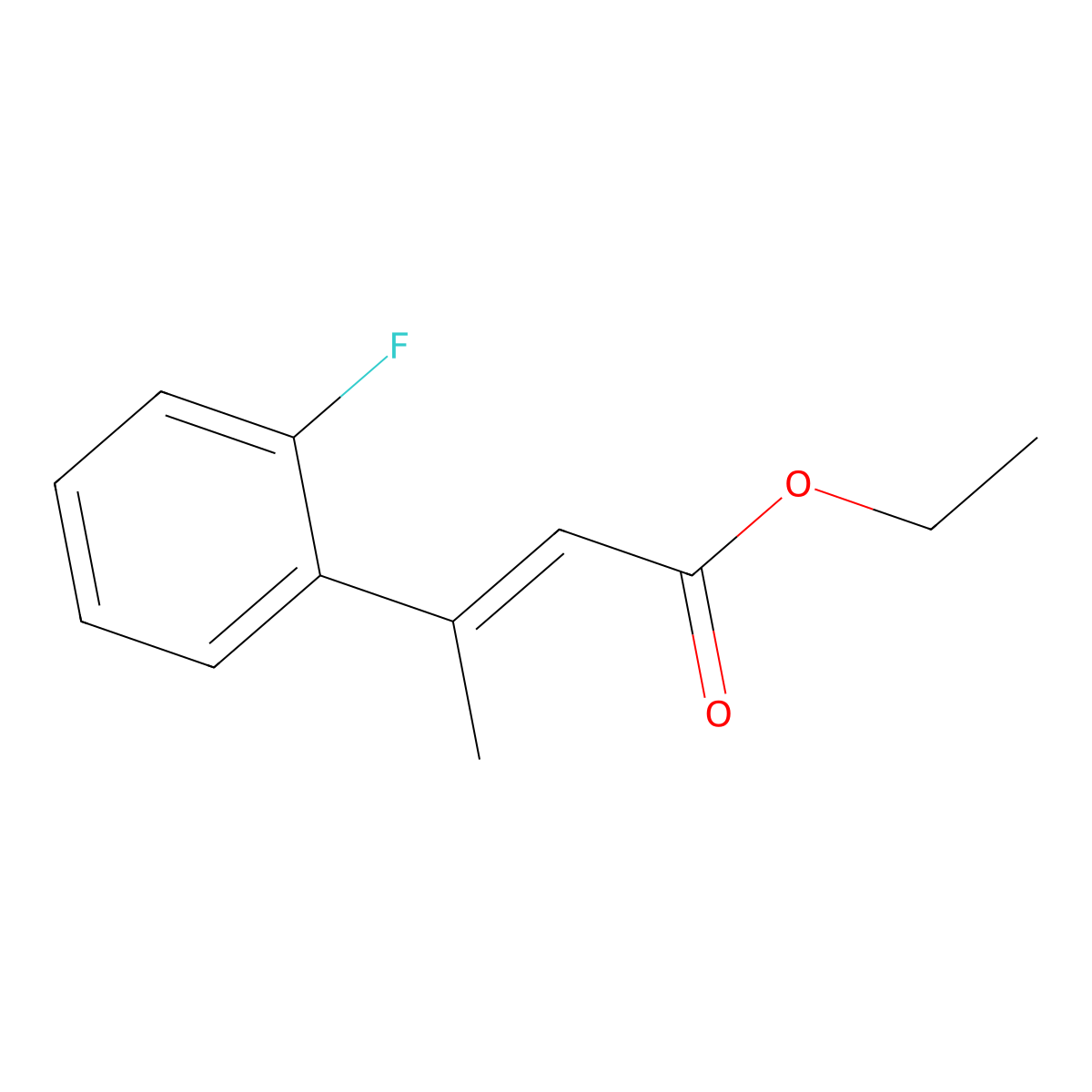 (E)-3-(2-Fluoro-phenyl)-but-2-enoic acid ethyl ester molecular structure, CAS 1442113-92-9