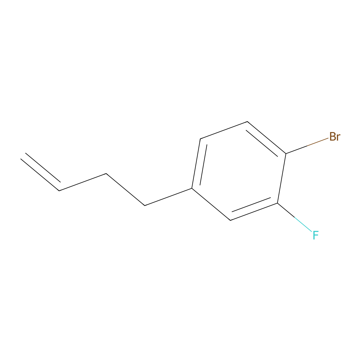 1-Bromo-4-(3-buten-1-yl)-2-fluorobenzene molecular structure, CAS 1442114-00-2