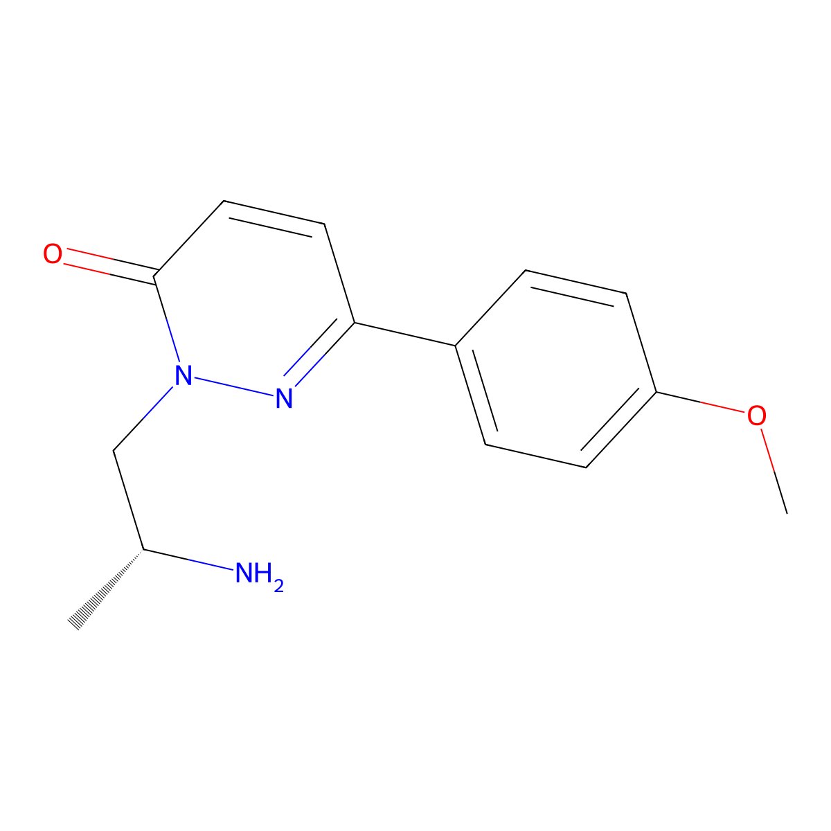 2-[(2R)-2-Aminopropyl]-6-(4-methoxyphenyl)pyridazin-3(2H)-one molecular structure, CAS 1442114-46-6