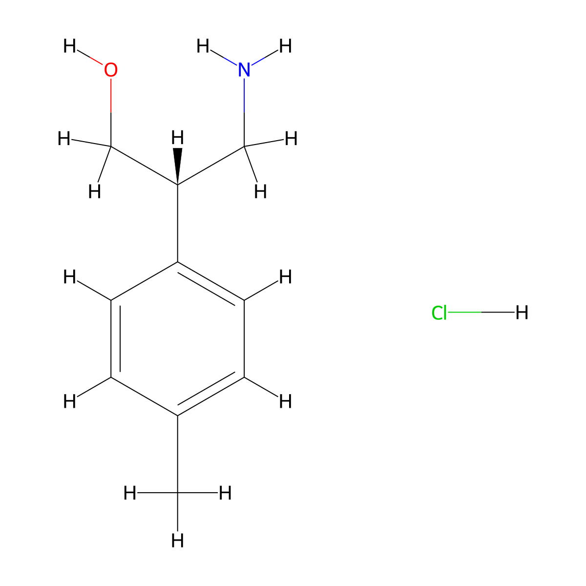 (S)-3-Amino-2-p-tolyl-propan-1-ol, hydrochloride molecular structure, CAS 1442114-65-9
