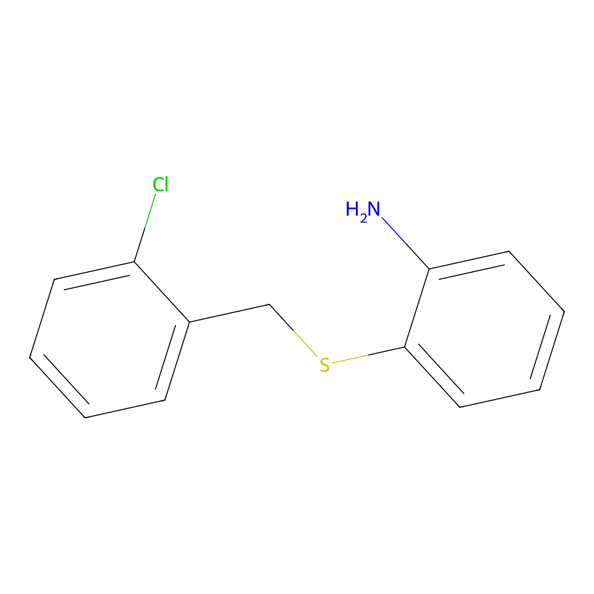 2-[(2-Chlorobenzyl)thio]aniline molecular structure, CAS 144214-40-4