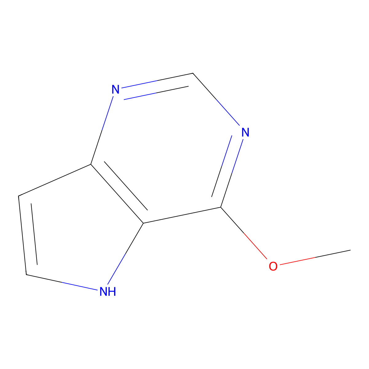 4-methoxy-5H-pyrrolo[3,2-d]pyrimidine molecular structure, CAS 144216-57-9