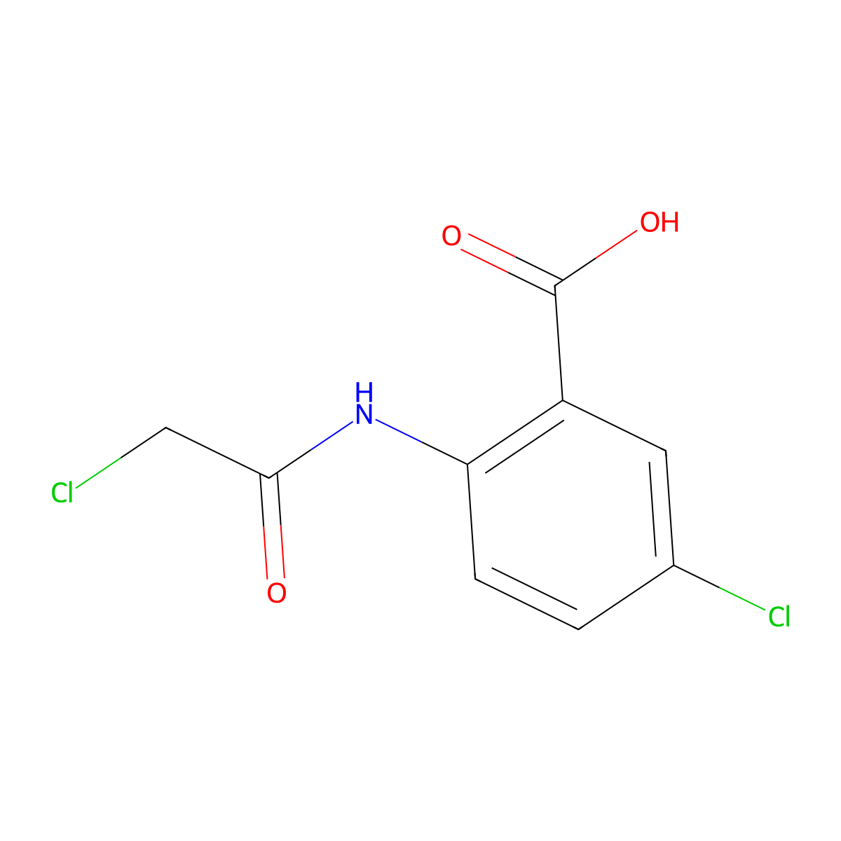 5-Chloro-2-((2-chloroacetyl)amino)benzoic acid molecular structure, CAS 14422-50-5