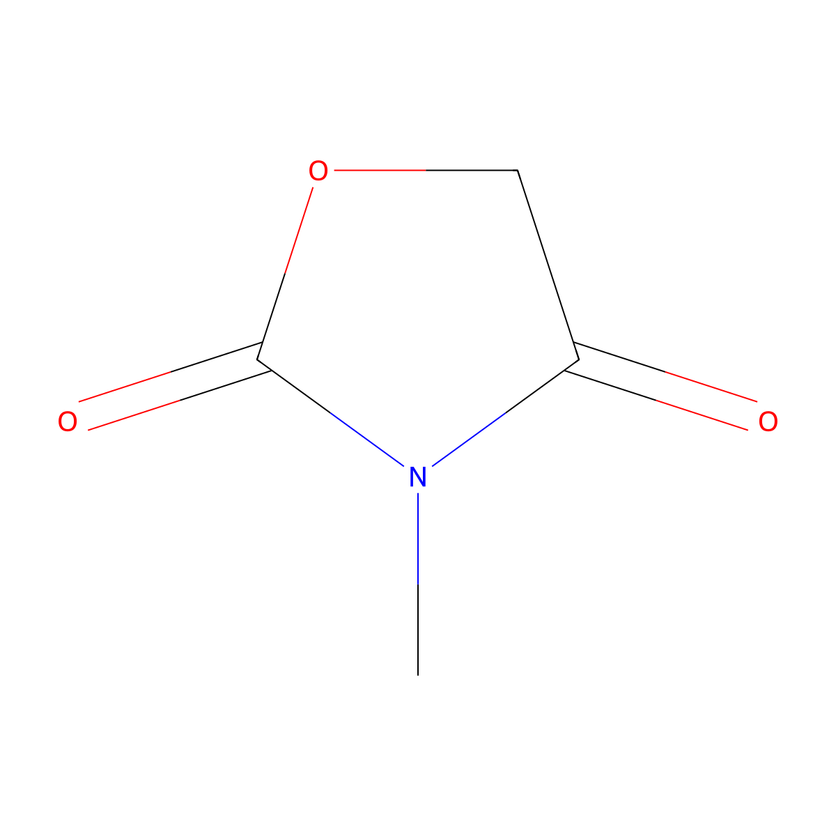 3-Methyl-1,3-oxazolidine-2,4-dione molecular structure, CAS 14422-90-3