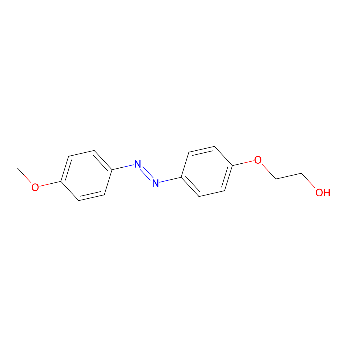 2-{4-[(E)-(4-Methoxyphenyl)diazenyl]phenoxy}ethan-1-ol molecular structure, CAS 144225-85-4