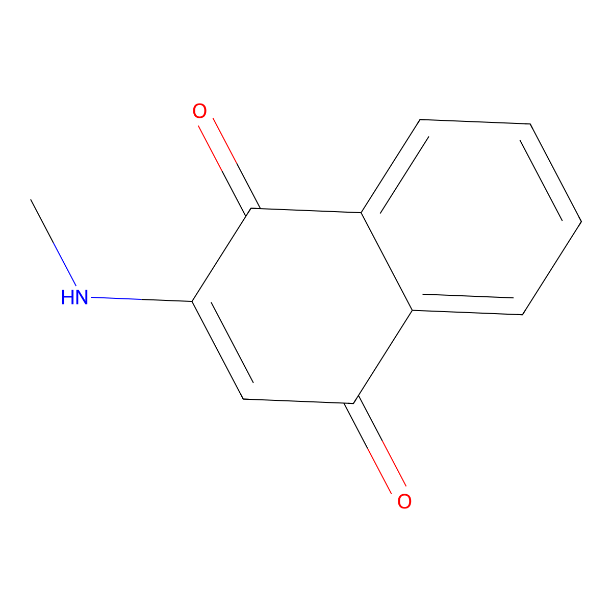 2-Methylamino-1,4-naphthoquinone molecular structure, CAS 14423-00-8