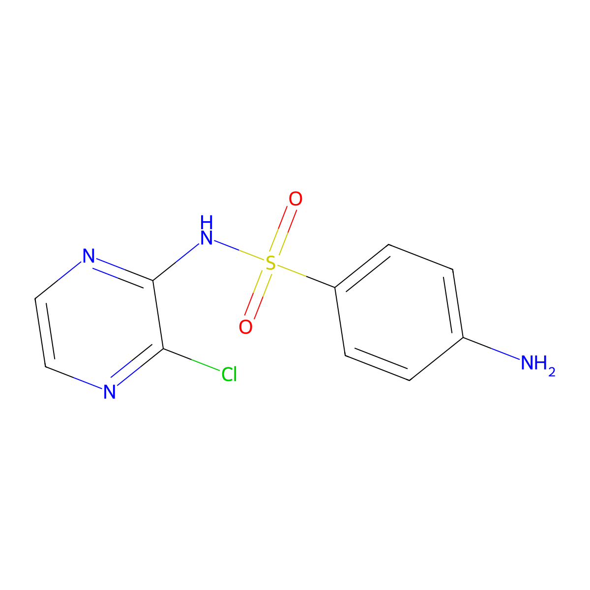 N1-(3-Chloropyrazinyl)-sulfanilamide molecular structure, CAS 14423-79-1