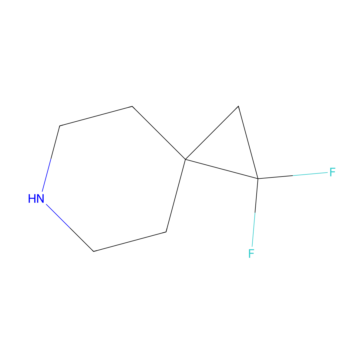 1,1-Difluoro-6-azaspiro[2.5]octane molecular structure, CAS 144230-47-7