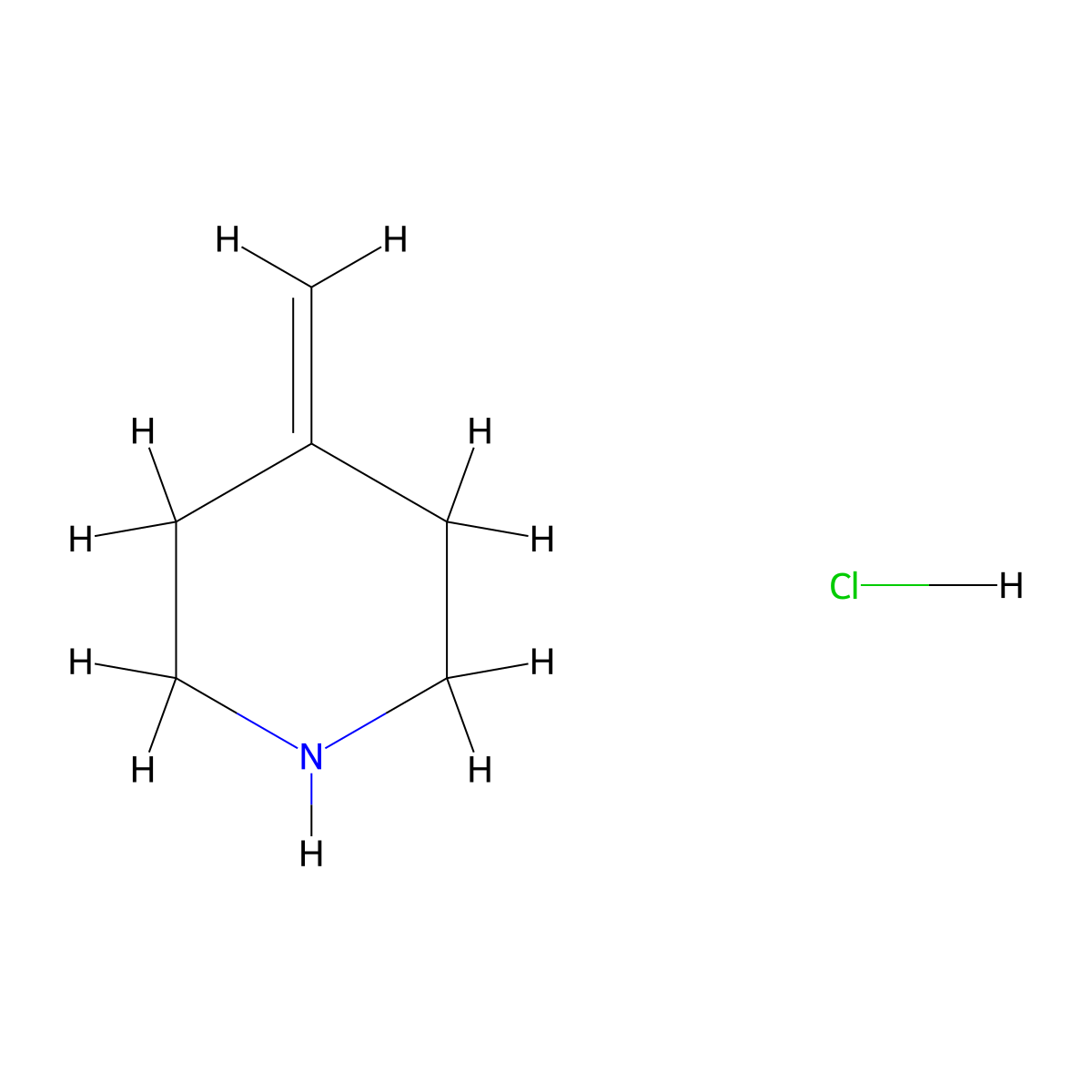 4-Methylenepiperidine hydrochloride molecular structure, CAS 144230-50-2