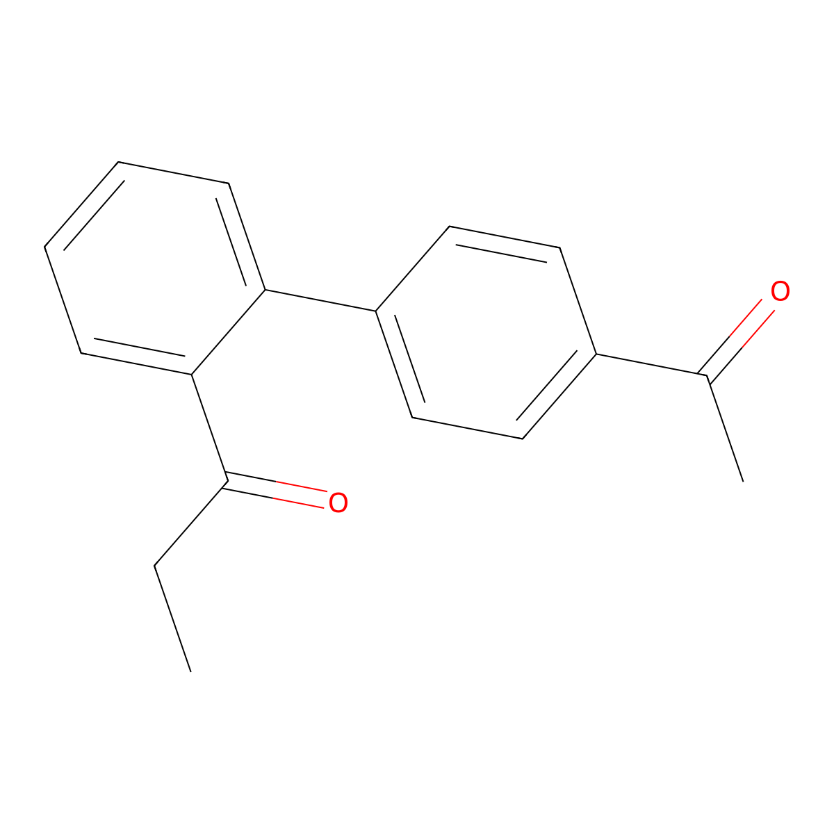 1-(4'-Acetyl[1,1'-biphenyl]-2-yl)propan-1-one molecular structure, CAS 144233-96-5