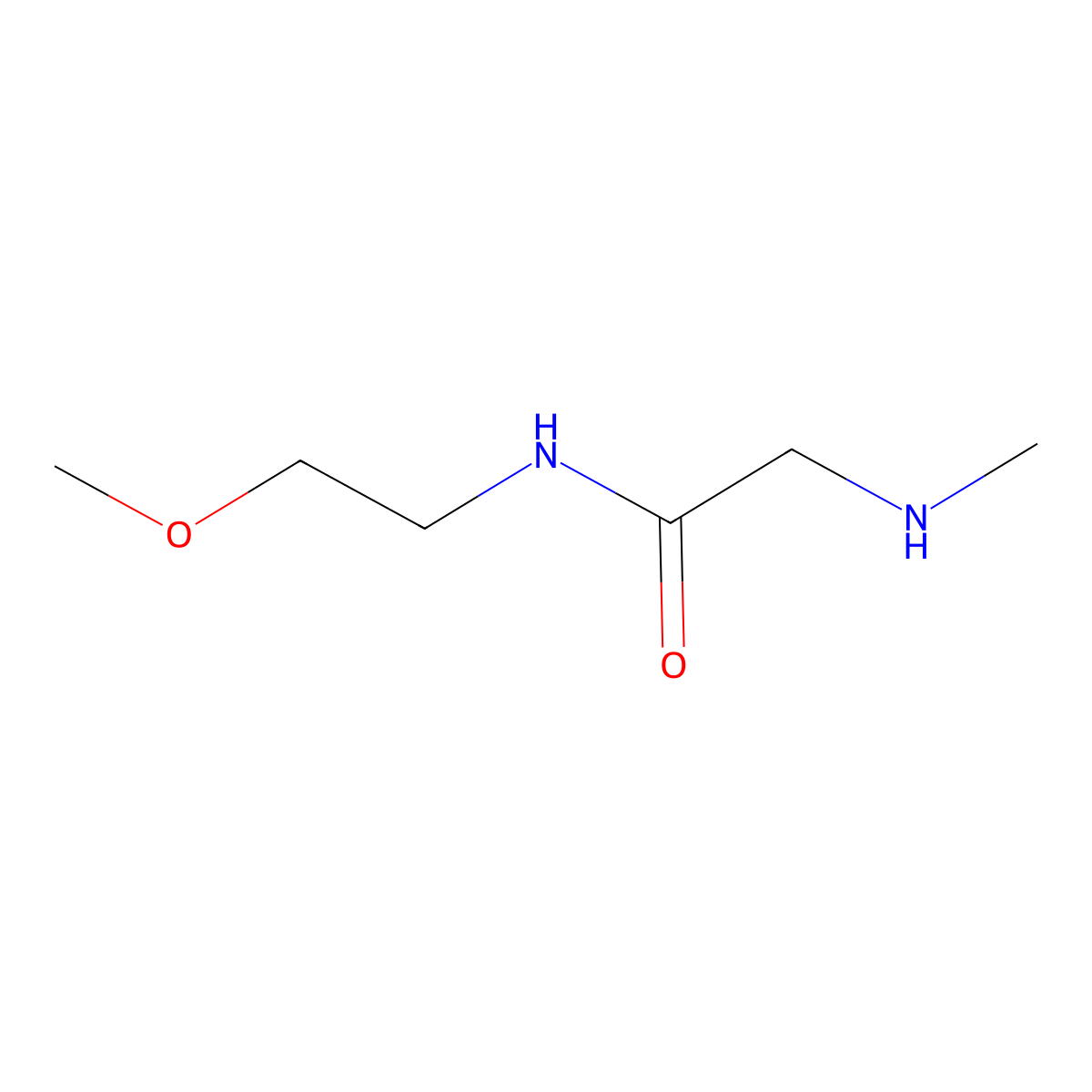 N-(2-methoxyethyl)-2-(methylamino)acetamide molecular structure, CAS 144236-37-3