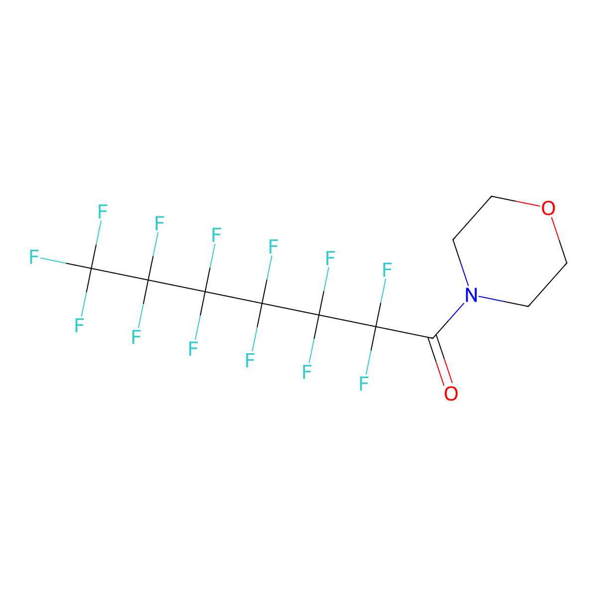 2,2,3,3,4,4,5,5,6,6,7,7,7-Tridecafluoro-1-(morpholin-4-yl)heptan-1-one molecular structure, CAS 144237-77-4